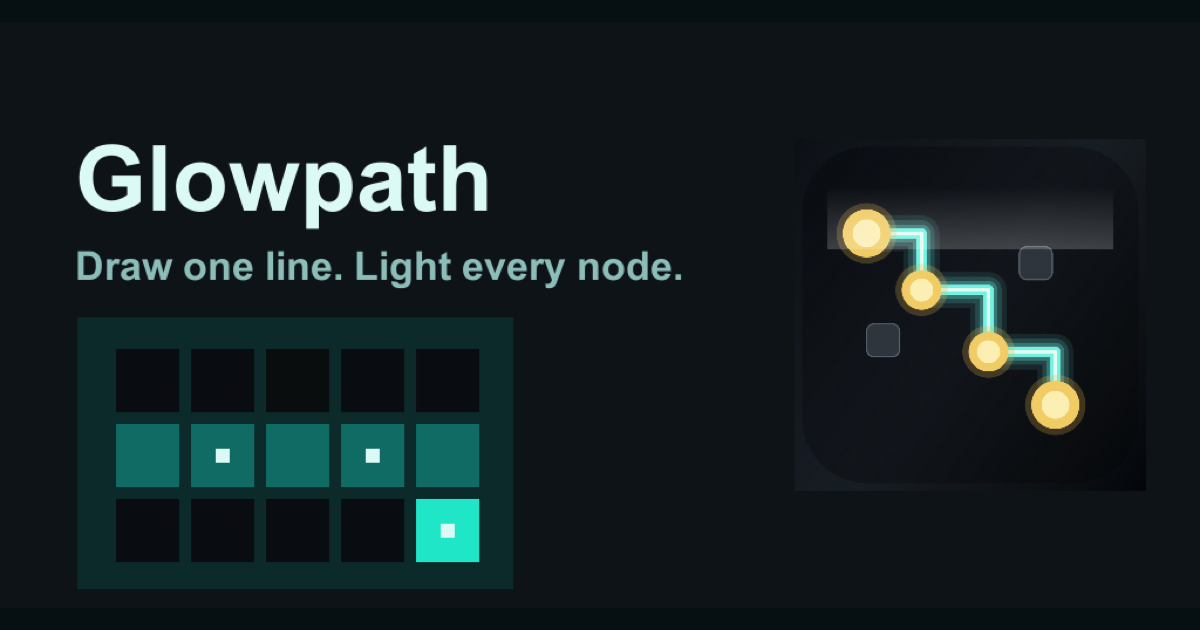Glowpath luminous path puzzle artwork